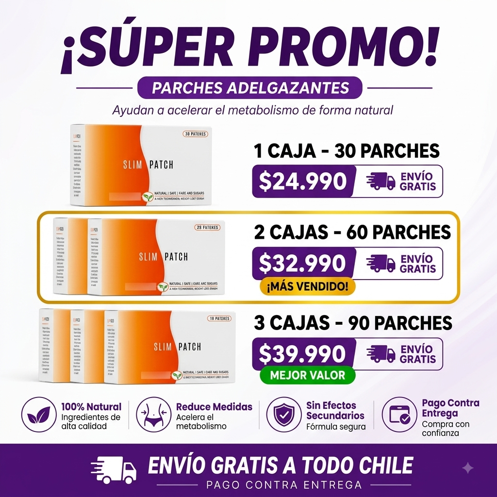Parches Adelgazantes Slim Patch (Tratamiento 30 Días)