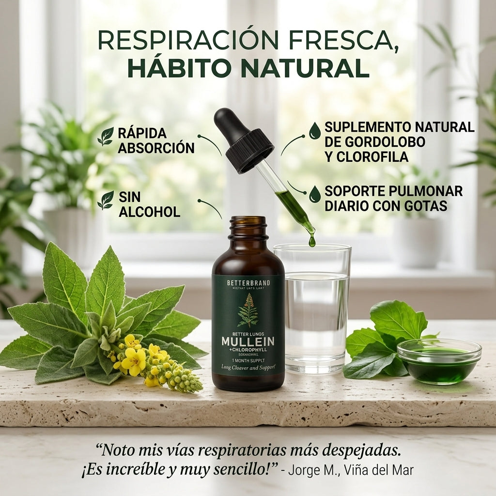Betterbrand Mullein + Clorofila — Gotas 60 ml