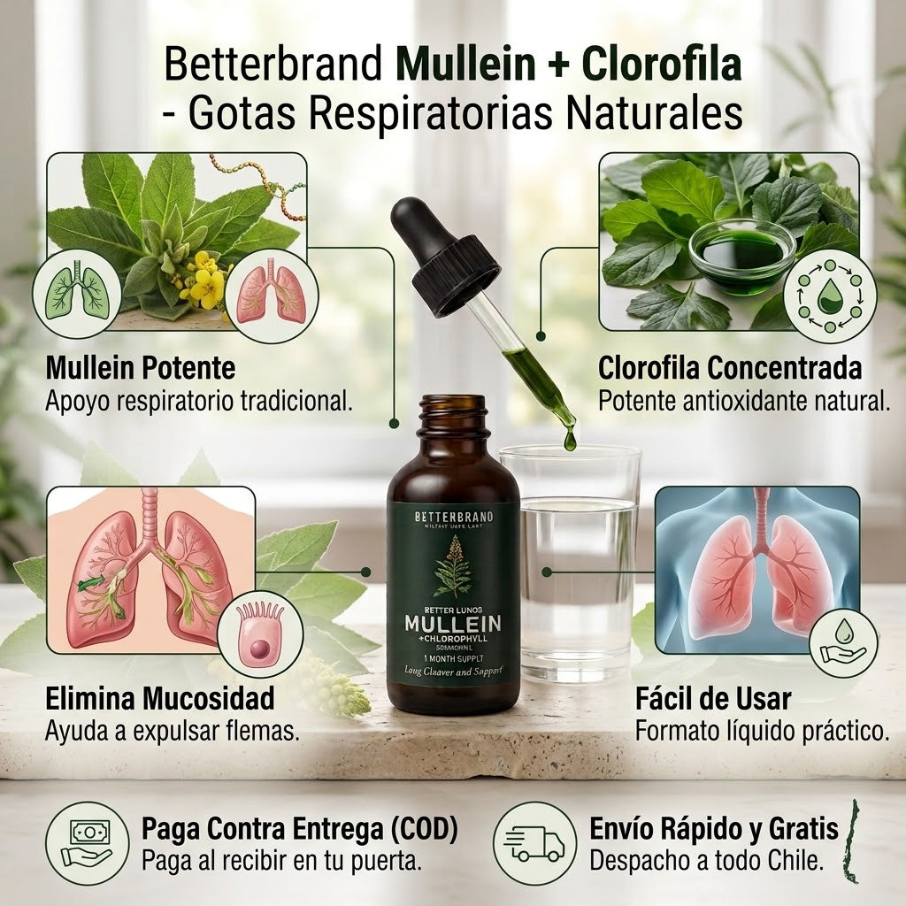 Betterbrand Mullein + Clorofila — Gotas 60 ml