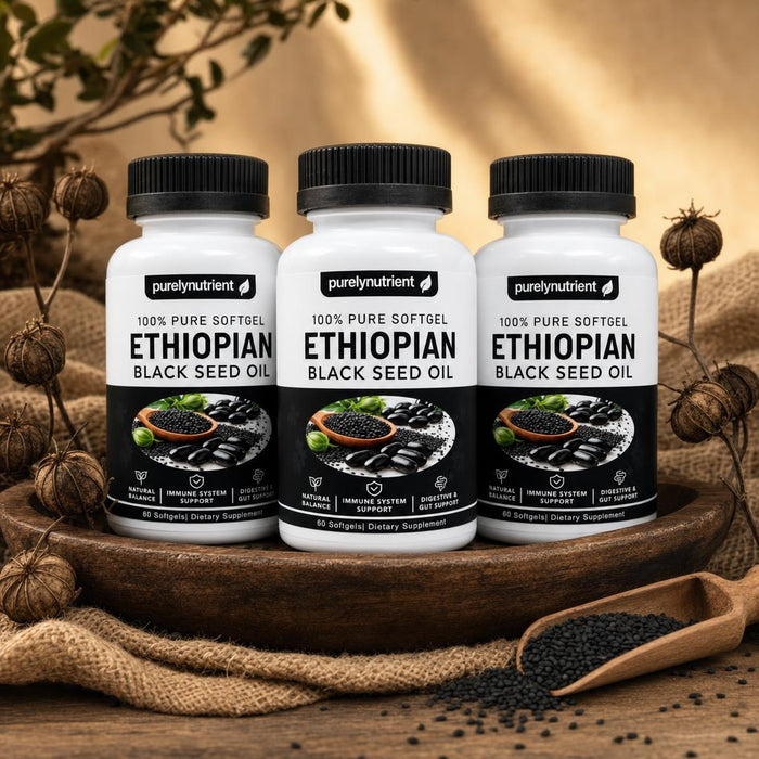 Aceite de comino negro etiope PurelyNutrient 60 capsulas blandas