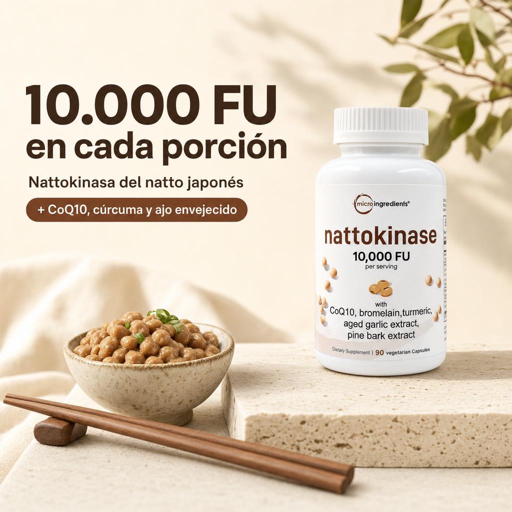 Nattokinasa 10.000 FU en cada porción